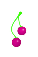 Colorful cherry-shaped vaginal balls for pelvic floor strengthening and pleasure