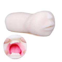 Realistic silicone male masturbator with textured inner sleeve for enhanced pleasure