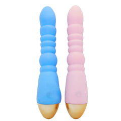 Bead-shaped vibrator with multiple speed and rotation settings for stimulation