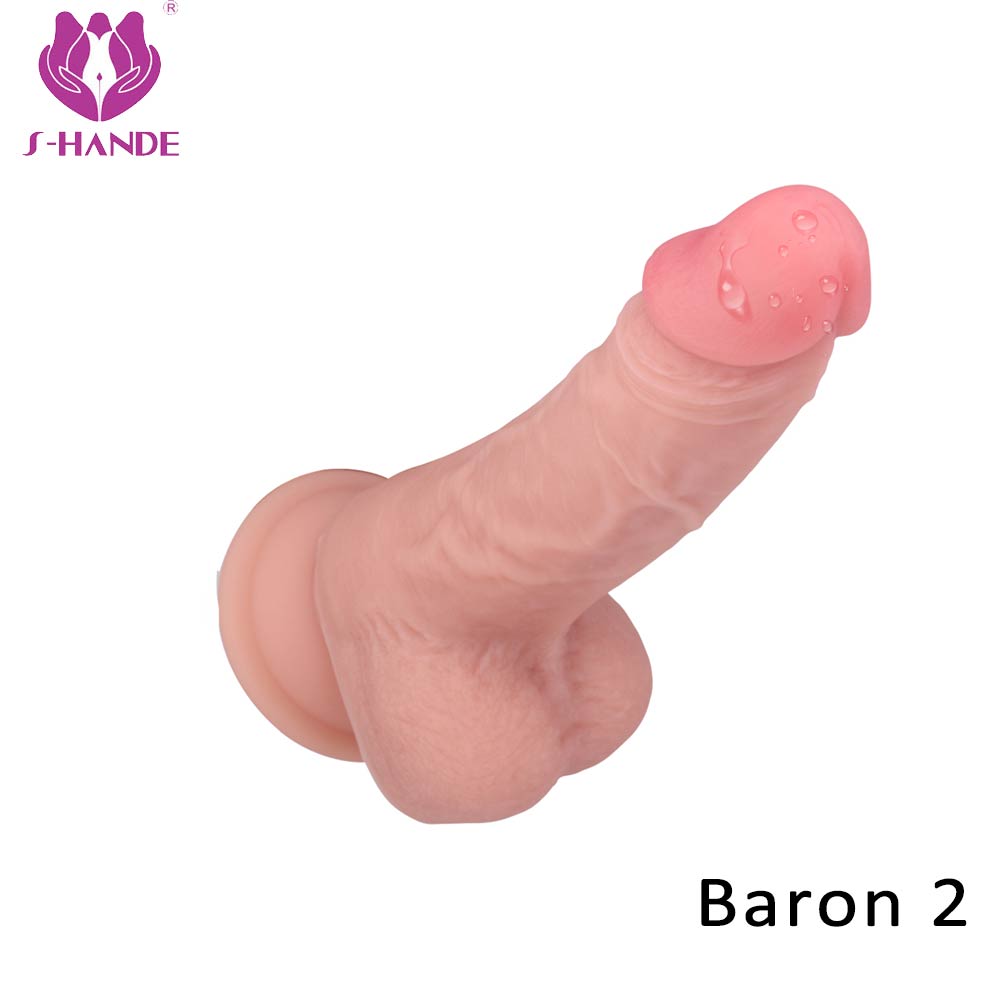Dildo Baron 2 in elegant black, sleek design with textured grip, perfect for ultimate pleasure and satisfaction
