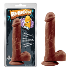 Dildo Devil Inside Penis Brown, realistic design with textured shaft and suction cup base for hands-free pleasure 