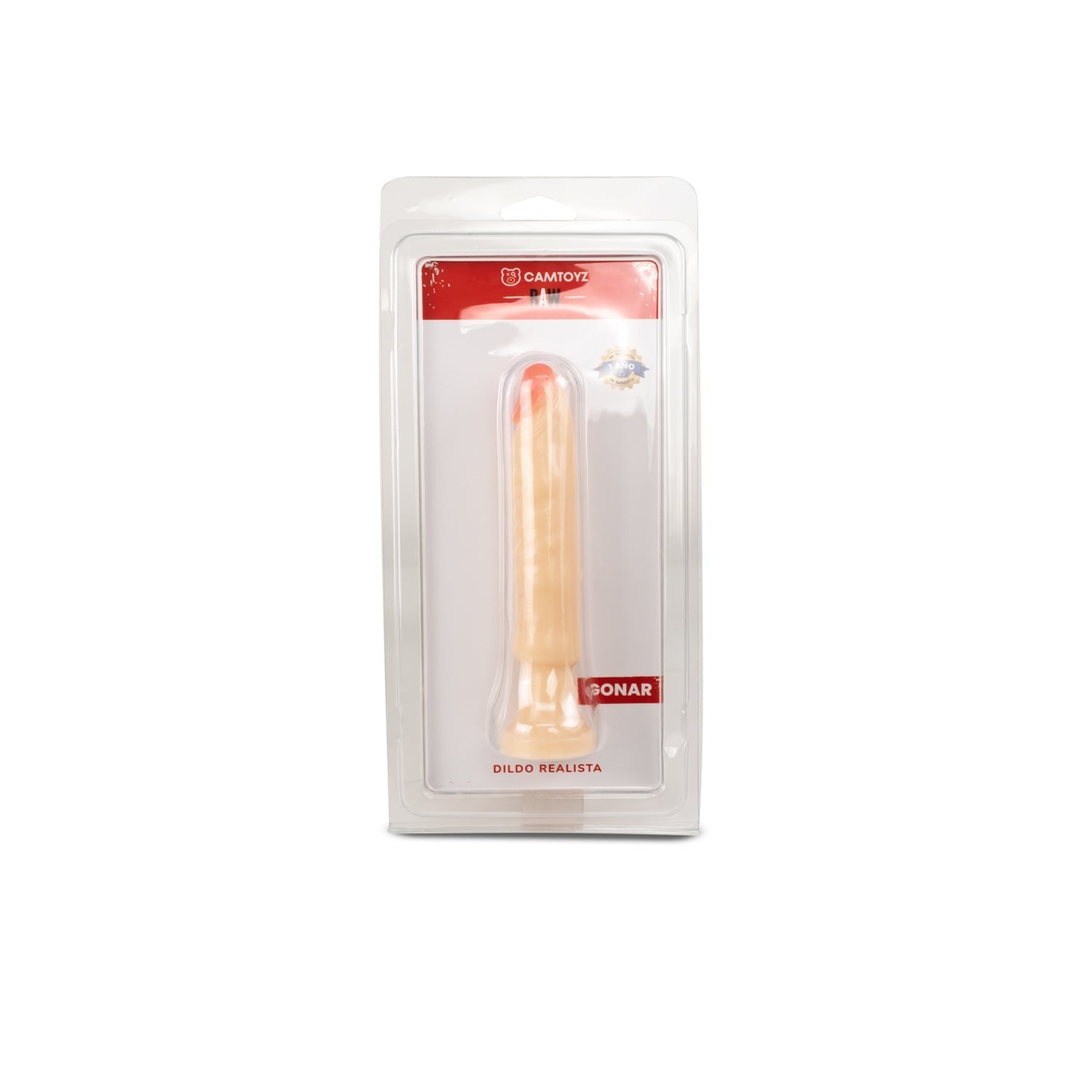 Detailed veiny shaft and lifelike balls of the Gonar dildo for pleasure