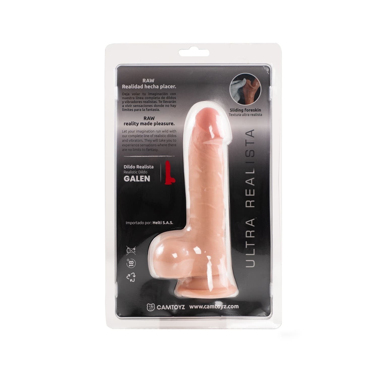 Galen Raw dildo with curved shape for precise G-spot or prostate stimulation