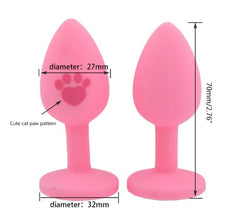 Black silicone footprint-shaped plug Joya Silicona FootPrint for foot pain relief