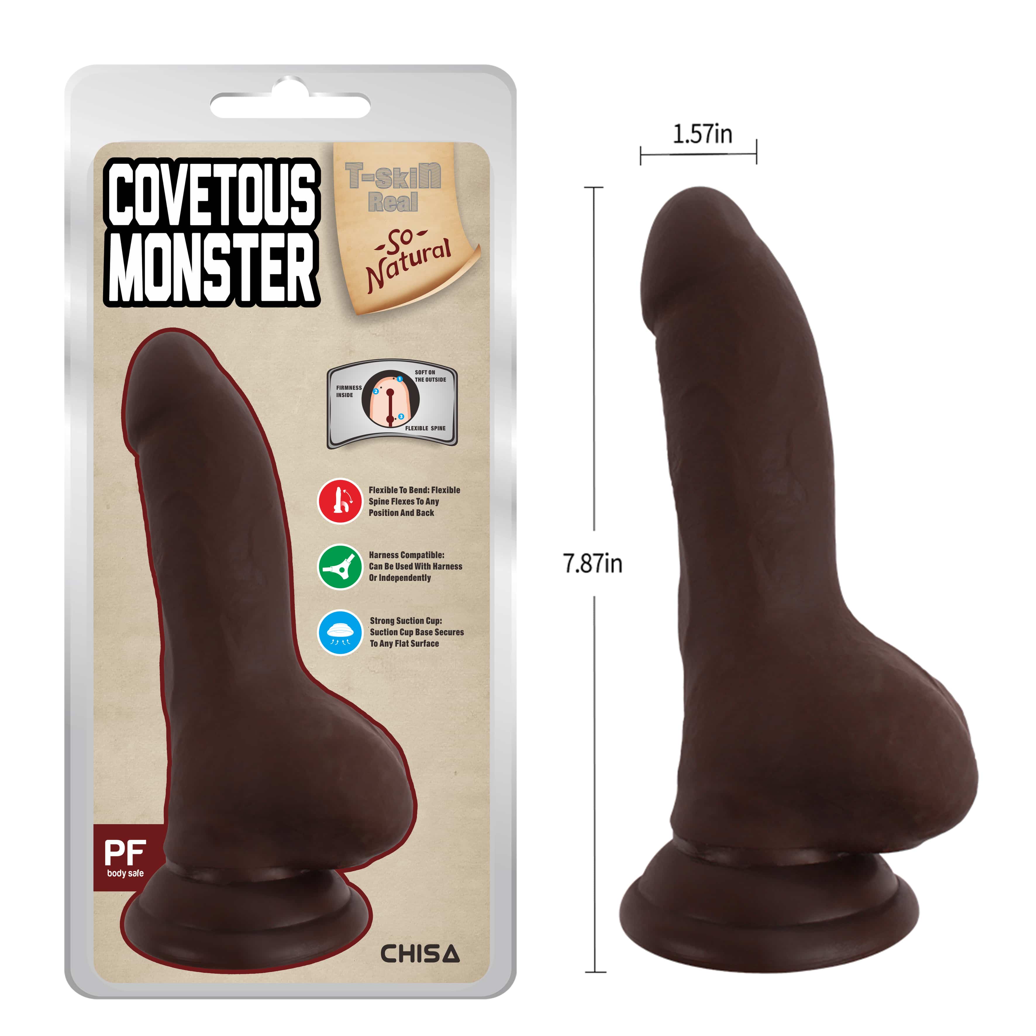 Consolador de gran tamaño con diseño detallado y realista