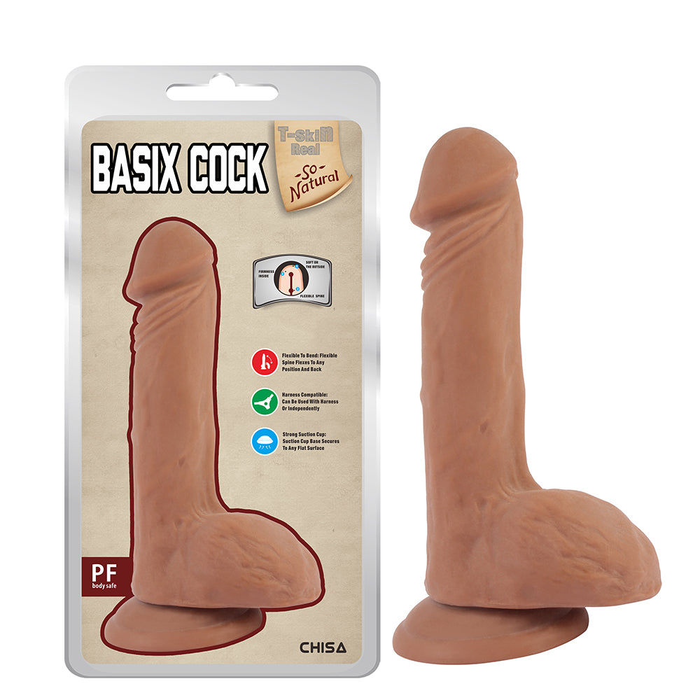 Dildo Realista Basix Cock Latin para una sensación realista y placentera 