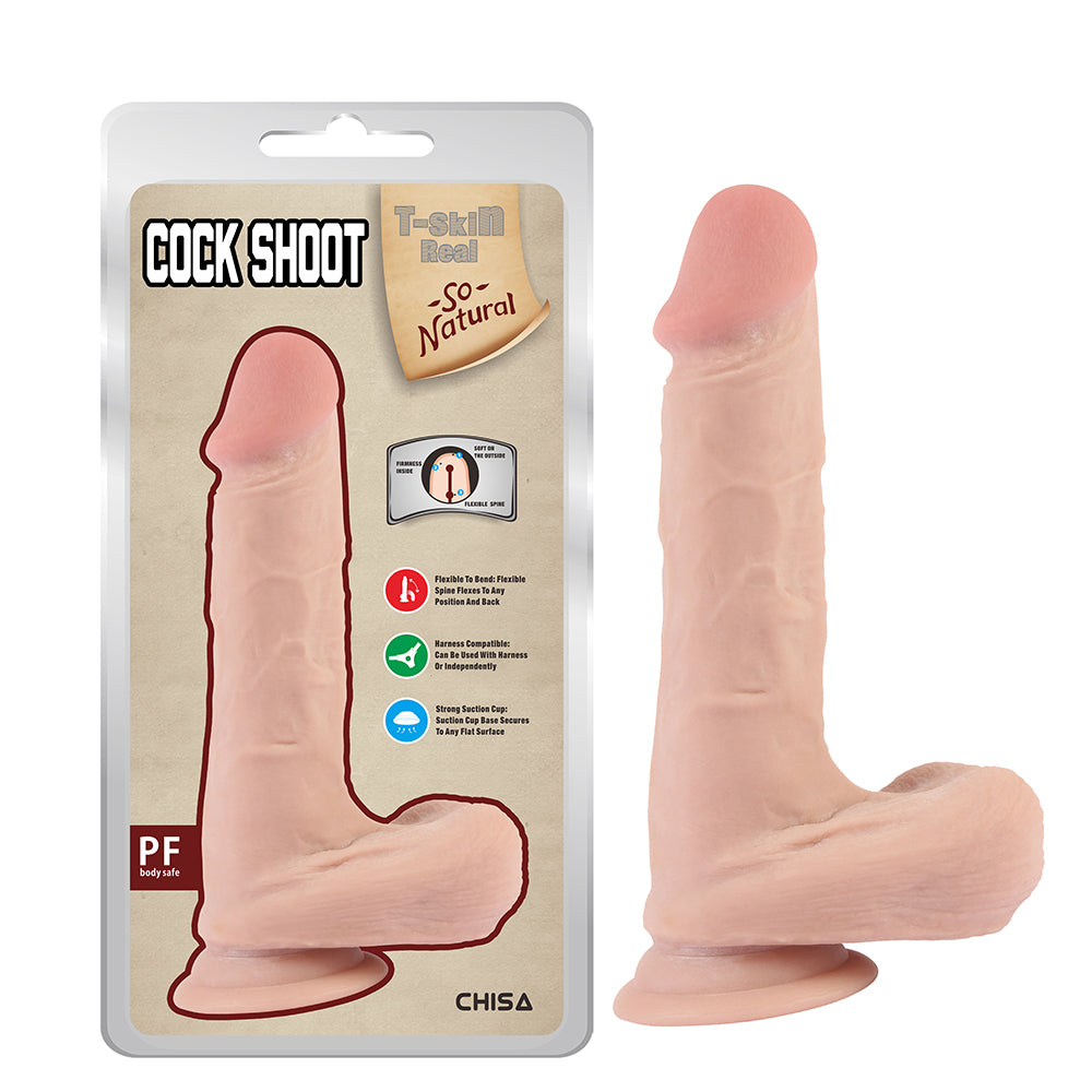 Dildo realista con forma de pene en color carne 