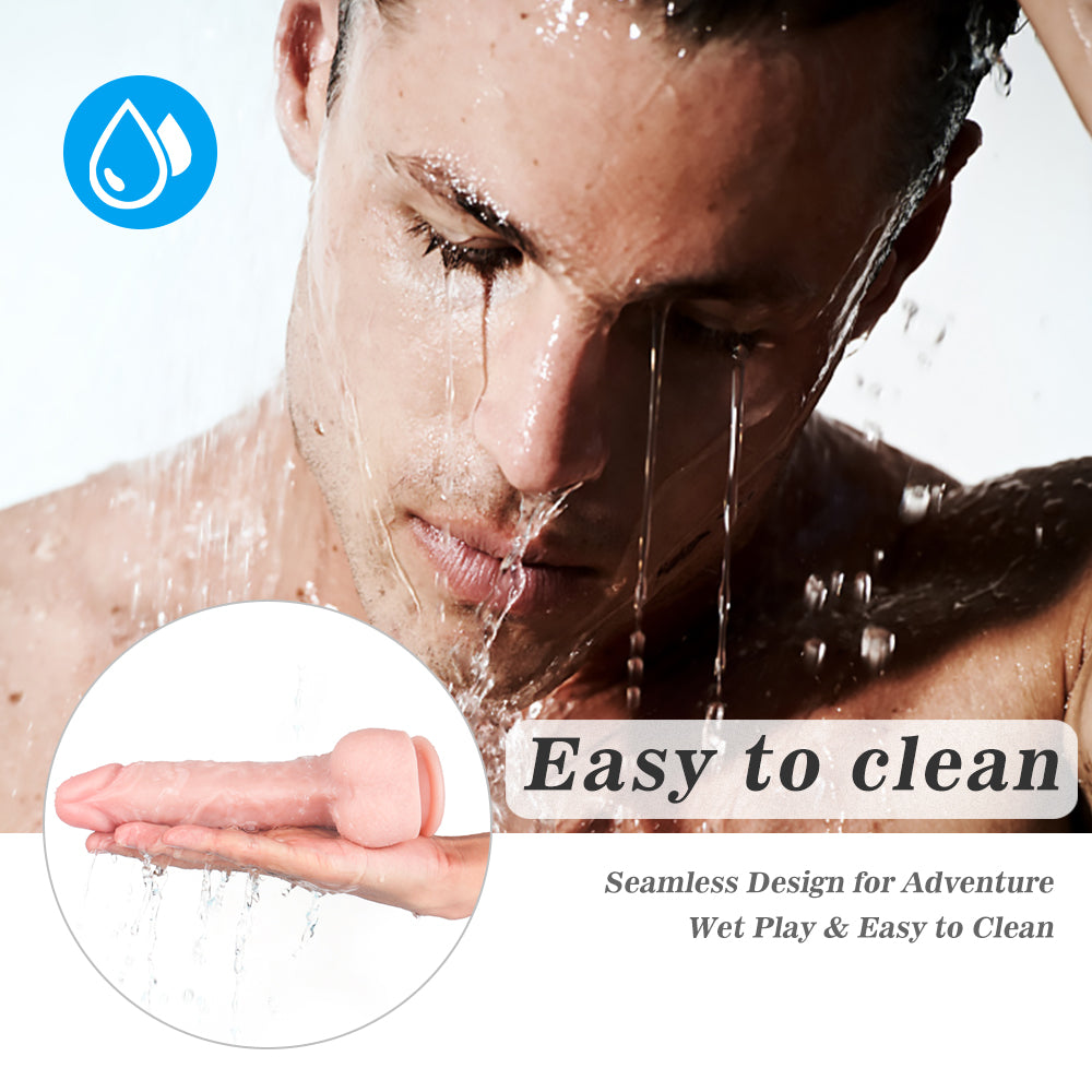  Close-up of Dildo Baron 3, showcasing its lifelike texture, veiny shaft, and realistic head, made with high-quality materials for a lifelike and pleasurable experience