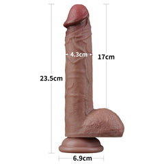  Juguete sexual realista de doble capa de 9 pulgadas 