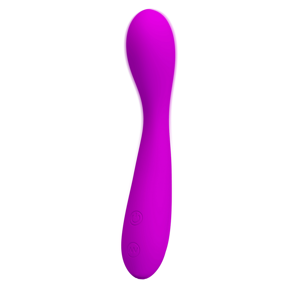 ###
Imagen detallada del vibrador Nigel con diseño ergonómico y textura suave 