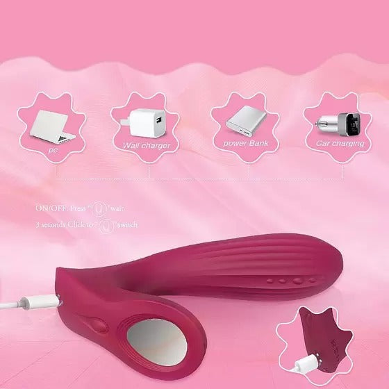 Remote controlled Whale Vibrator with multiple vibration modes and settings