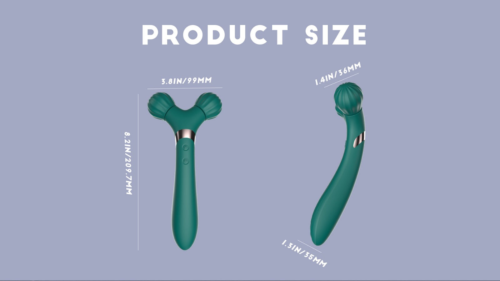 Vibrador Double Head TWIG in a decorative box, perfect for discreet storage and travel