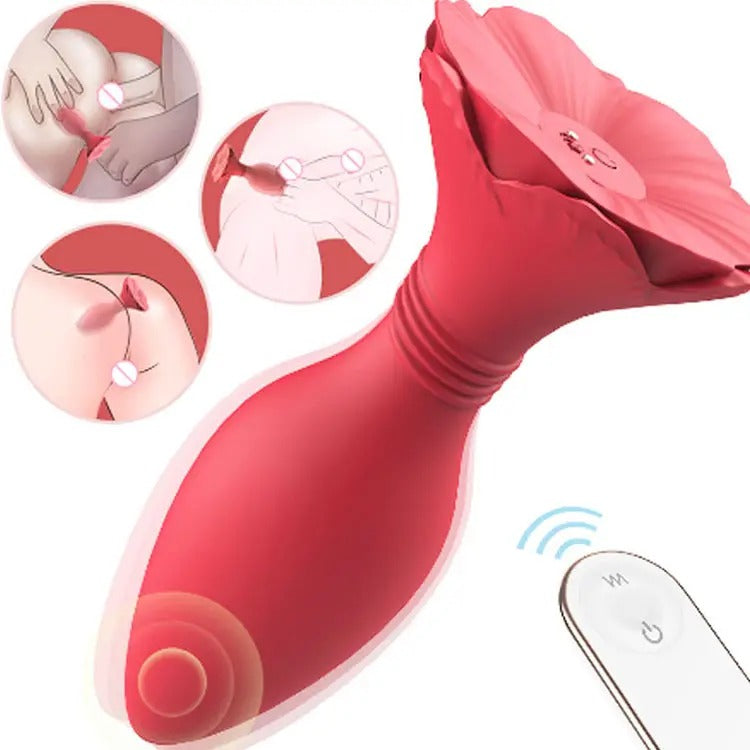 Morning Glory anal vibrator with plug attachment for enhanced pleasure and stimulation