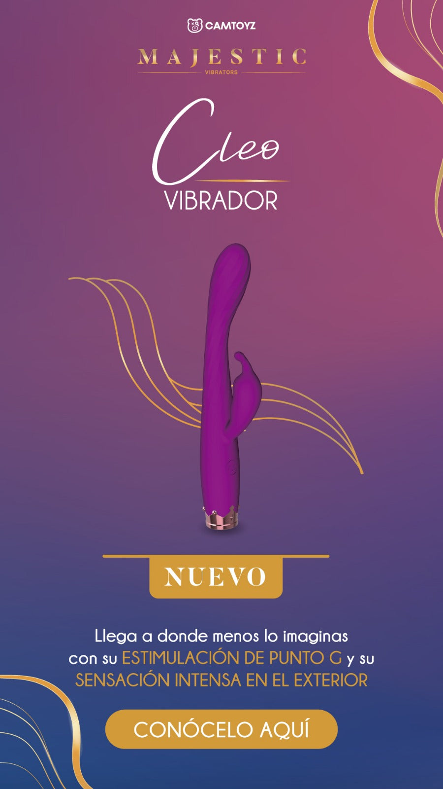 Vibrador Cleo Majestic - sleek, powerful, and luxurious adult pleasure product for ultimate satisfaction