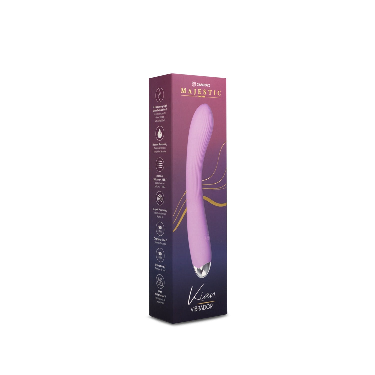  Close-up of the powerful motor of Vibrador Kian Majestic with whisper-quiet technology for discreet use