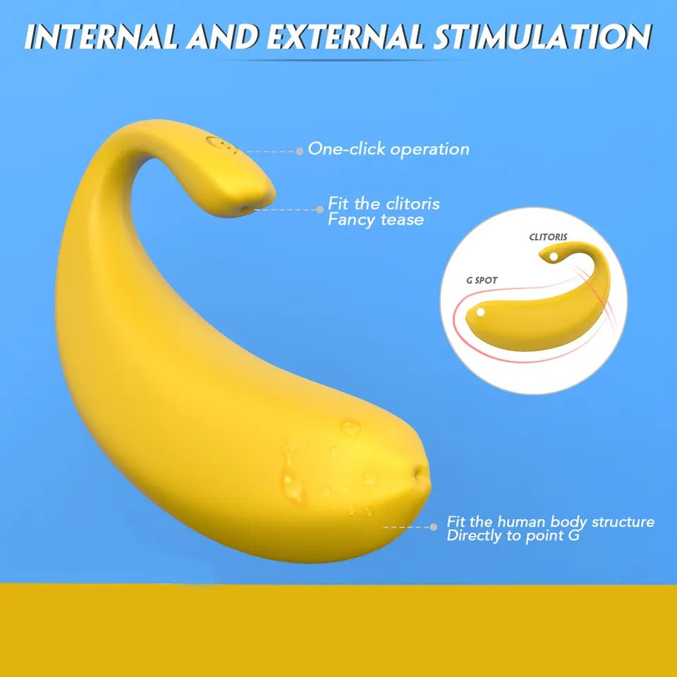 Wireless remote control banana vibrator with 10 powerful vibration modes