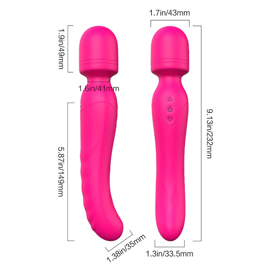 Rechargeable Masajeador Doble Función Iris Pink with adjustable speed settings
