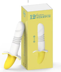 Vibrador Banano Thrusting in action, providing powerful thrusting sensations 
