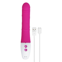 Vibrador doble Jakiro Pink con diseño elegante y potente vibración para estimulación interna y externa