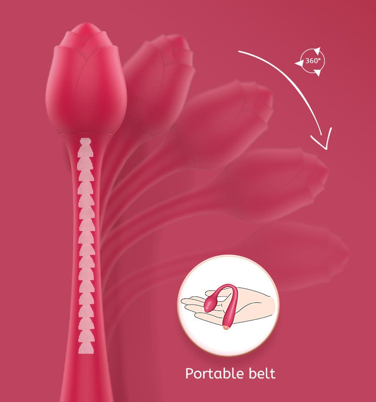 Vibrador Lostus con punta redondeada y estimulador de clítoris integrado
###