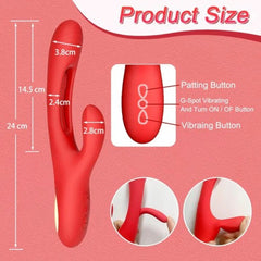 Close-up of Vibrador Donald in pink, featuring a curved shape and flexible design for personalized pleasure