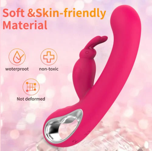 Vibrador Luigi de color rosa con diferentes velocidades y texturas