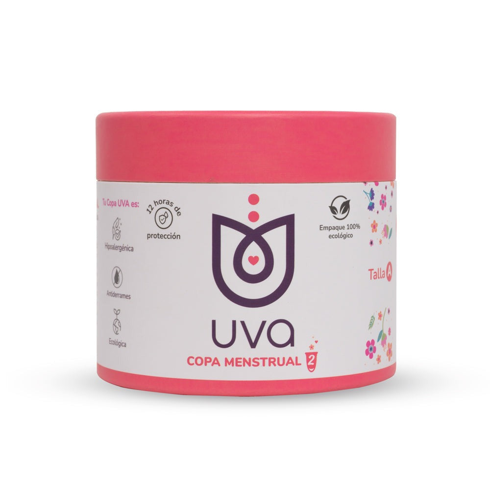 Copa Menstrual UVA 2 Talla A, a reusable silicone menstrual cup for eco-friendly and comfortable period protection