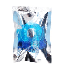 anillo vibrador azul recargable con diseño ergonómico y suave