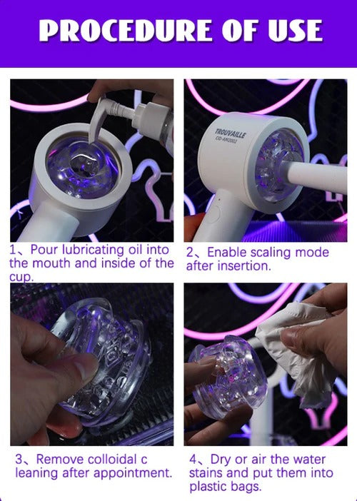 Vagina Vibradora Torbellino product image showcasing the rechargeable and waterproof design