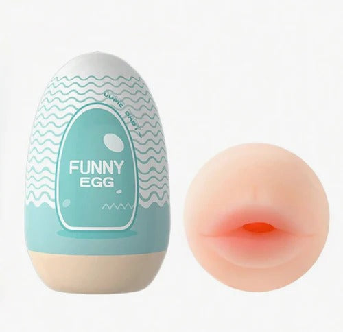 ###
Huevo Funny con diseño de carita sonriente y ojos grandes