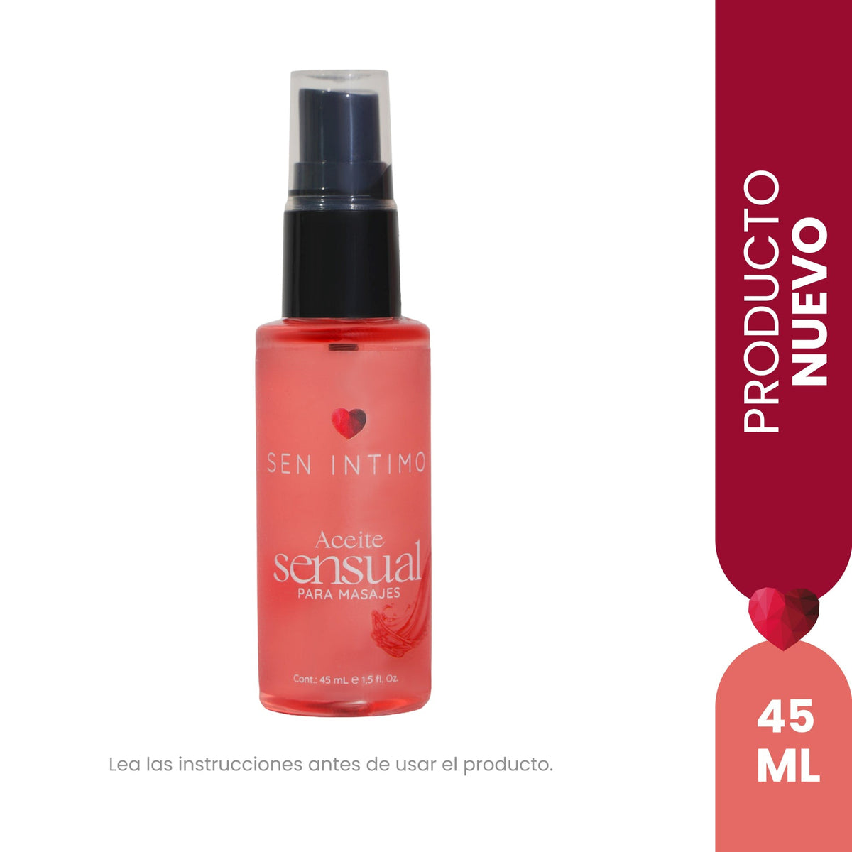 Aceite Sensual para Masajes Efecto Calor 45ml – Sen Íntimo