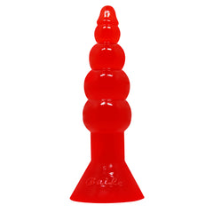 Close-up of PLUG BUTT RIDERS product in pink silicone with tapered tip and flexible material