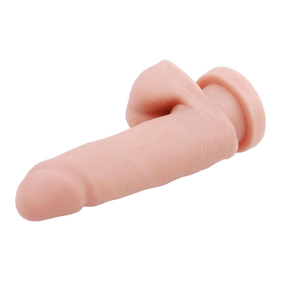 Close-up of Dildo The Glad Eye Flesh showing its lifelike details and flexible material