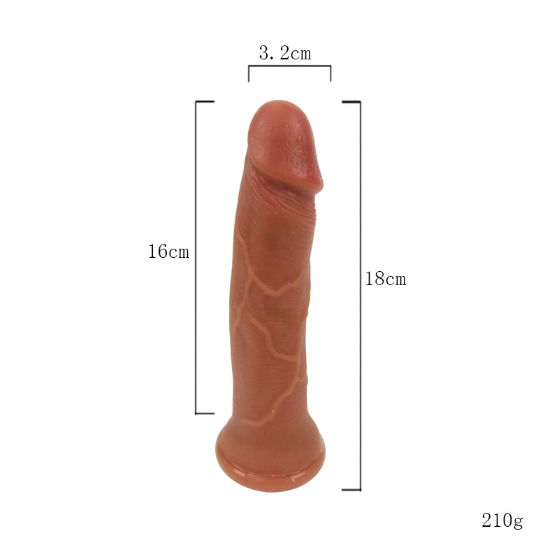 Realistic silicone dildo WINYO RD-73 with lifelike veining and textured balls for added stimulation
