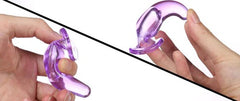 Small, black silicone anal plug with a smooth, tapered design