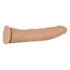 Long, pink silicone Dildo Sailki with realistic texture and suction cup base