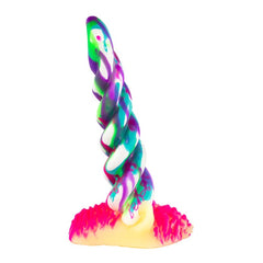  LGBTQ+ friendly dildo in vibrant rainbow colors, perfect for intimate play