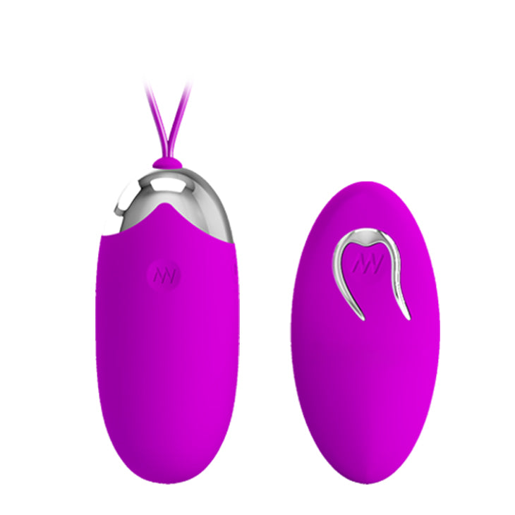 Egg-shaped wireless vibrator by Berger Pretty Love with remote control