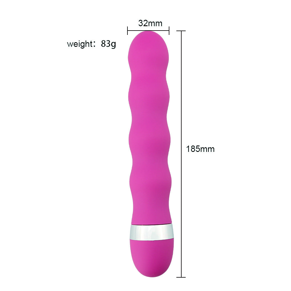Black and pink curly vibrator with textured design for enhanced pleasure