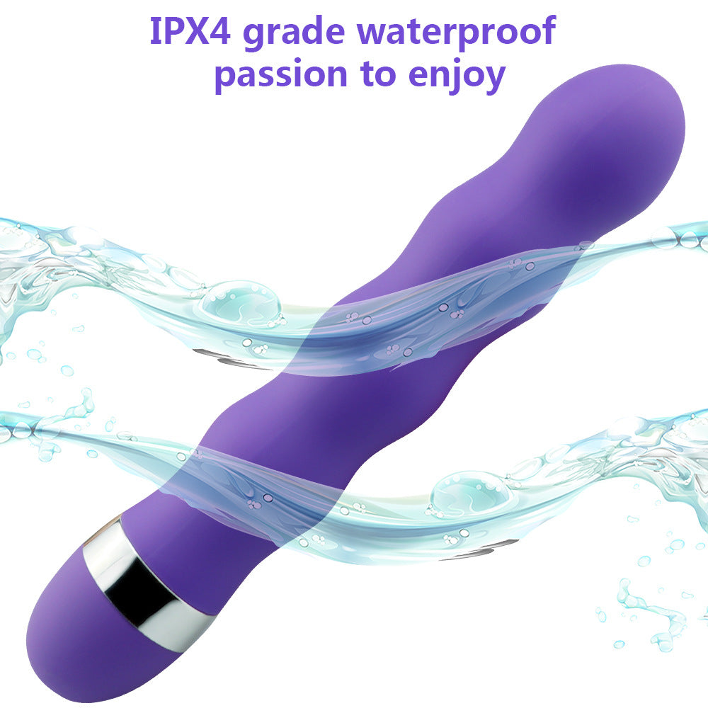 Curly vibrator with textured surface and flexible design for added pleasure