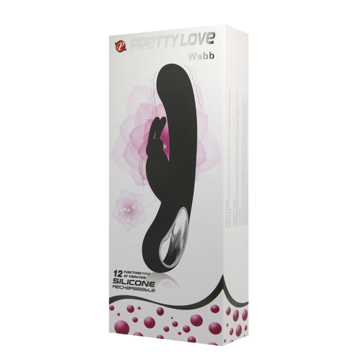  The VIBRADOR 12 FUNCIONES WEBB, a waterproof and rechargeable vibrator designed for luxurious and versatile pleasure experiences