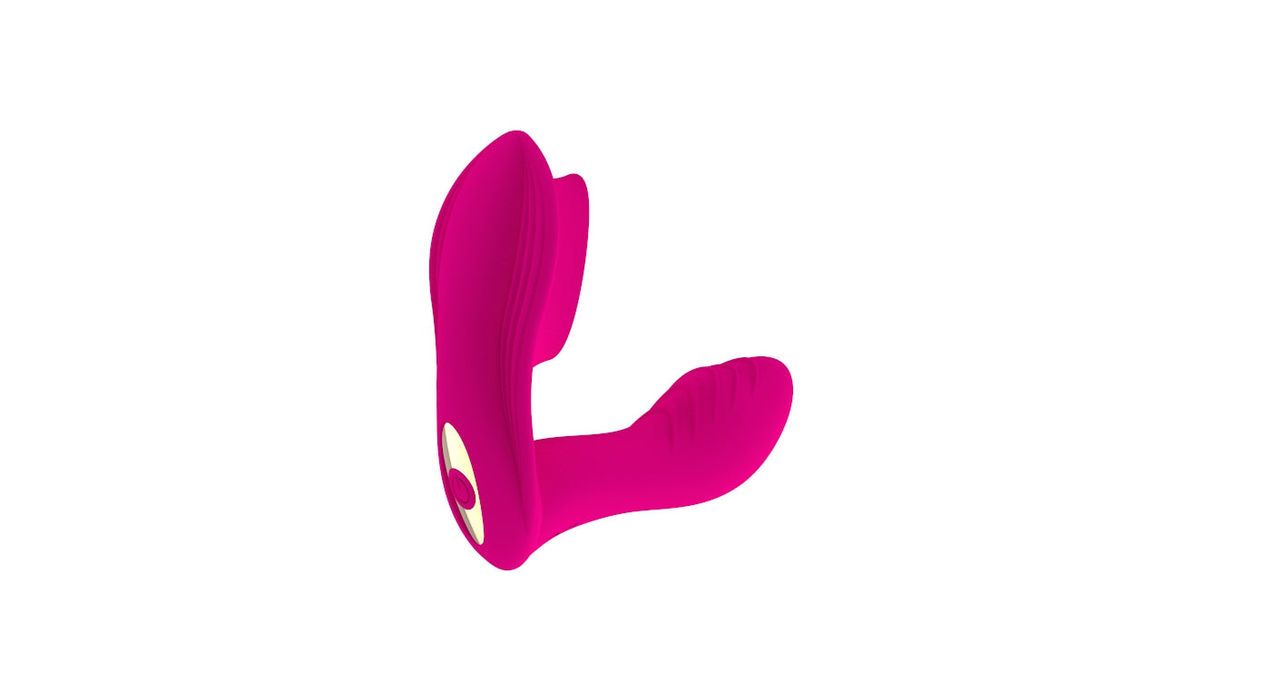 Long silicone wearable vibrator with discreet design and powerful vibration settings