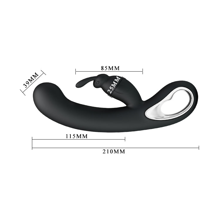 VIBRADOR 12 FUNCIONES WEBB, a sleek black silicone vibrator with 12 different vibration settings, perfect for solo or partner play