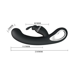 VIBRADOR 12 FUNCIONES WEBB, a sleek black silicone vibrator with 12 different vibration settings, perfect for solo or partner play