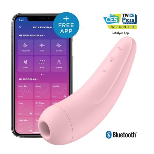 Satisfyer Curvy 2+ con APP in elegant black color with sleek design and smooth curves