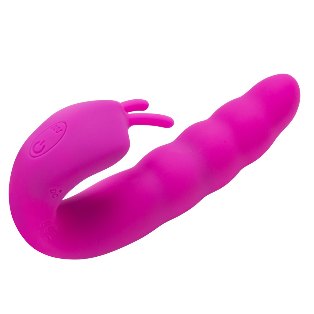  Ribbed Dual Delux vibrator, designed for dual internal and clitoral stimulation