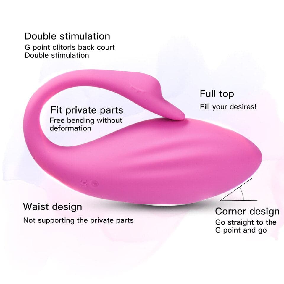  Close-up of Lesparty Swan Vibrator with powerful and flexible dual motors