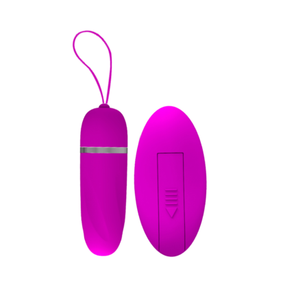  Close-up of the Pretty Love Huevo Vibrador Debby in Pink, showcasing its smooth and sleek design with remote control