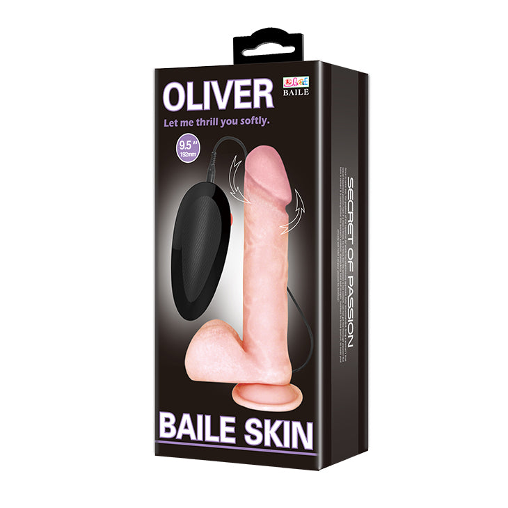 Vibrador Oliver Multivelocidades de Rotación con eje flexible y estimulador de clítoris