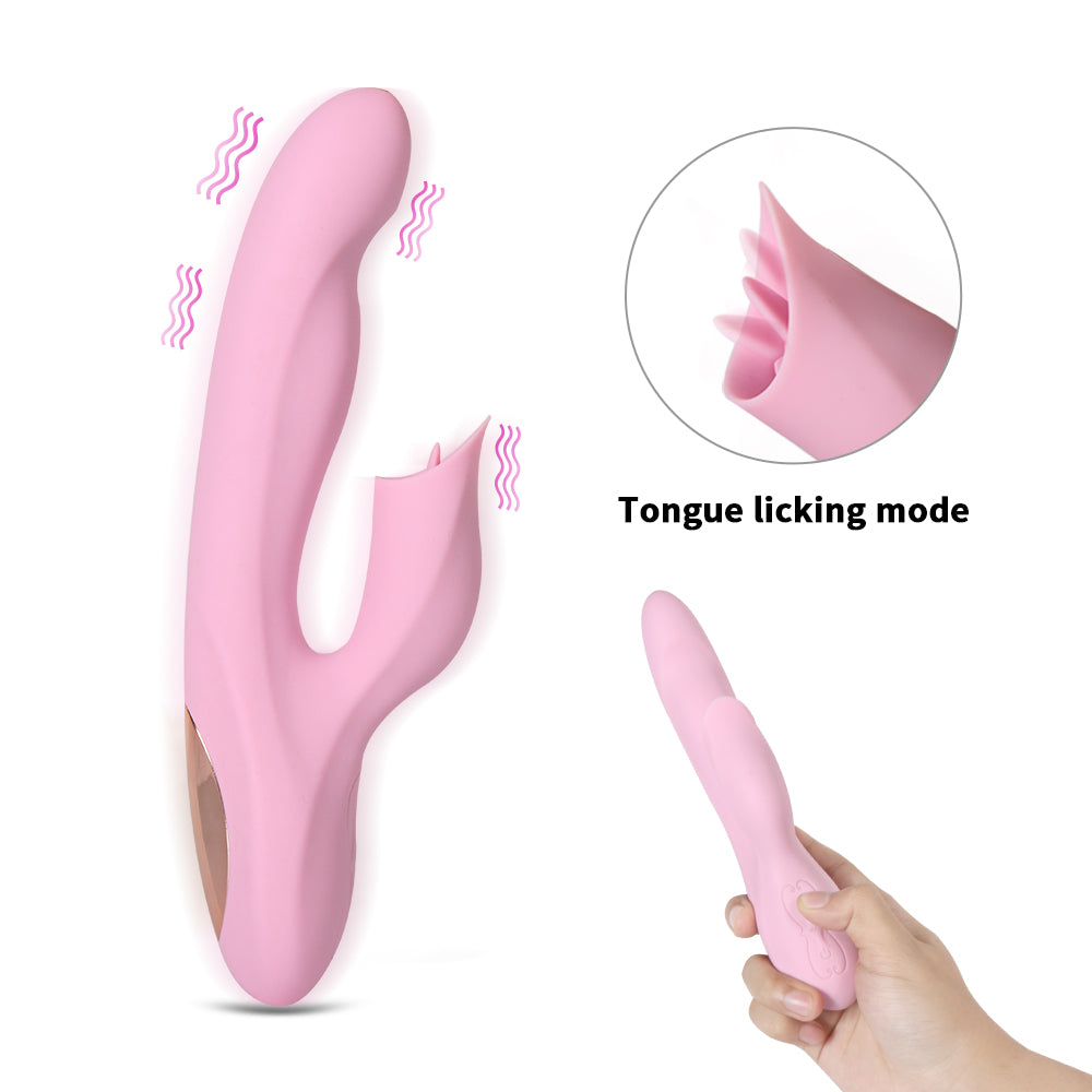  Pearl Licking Vibrador with soft silicone material and waterproof design 